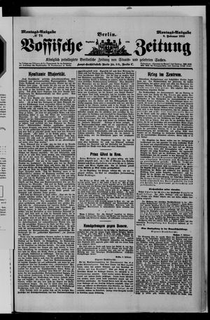 Vossische Zeitung vom 09.02.1914