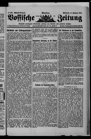 Vossische Zeitung vom 11.02.1914