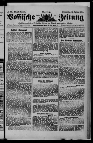 Vossische Zeitung vom 12.02.1914
