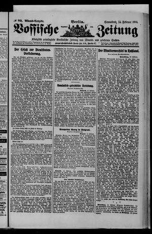 Vossische Zeitung on Feb 14, 1914