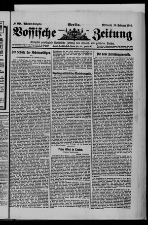 Vossische Zeitung vom 18.02.1914