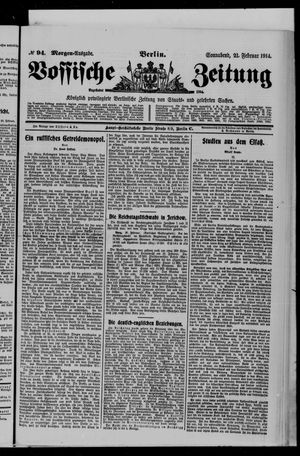 Vossische Zeitung on Feb 21, 1914