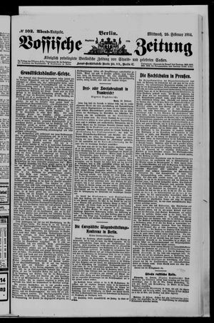 Vossische Zeitung vom 25.02.1914