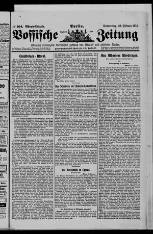 Vossische Zeitung vom 26.02.1914