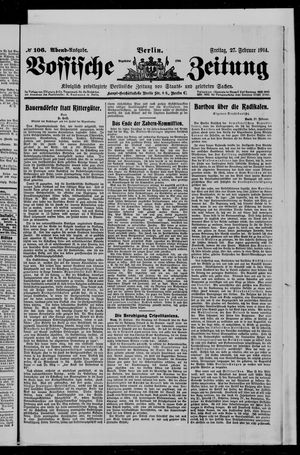 Vossische Zeitung on Feb 27, 1914