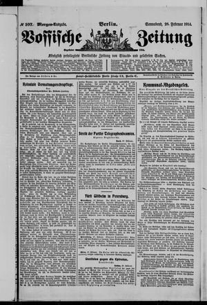 Vossische Zeitung on Feb 28, 1914