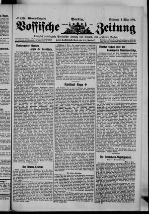 Vossische Zeitung on Mar 4, 1914