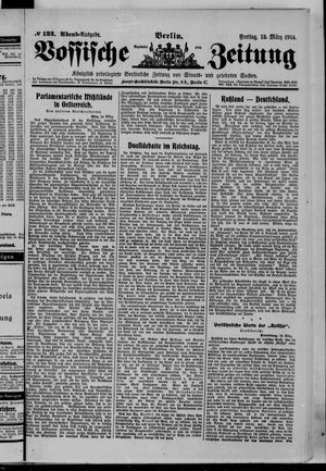 Vossische Zeitung vom 13.03.1914