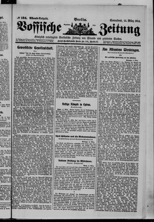 Vossische Zeitung on Mar 14, 1914