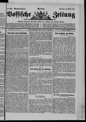 Vossische Zeitung on Mar 22, 1914