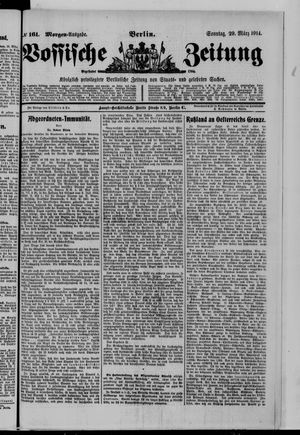Vossische Zeitung vom 29.03.1914