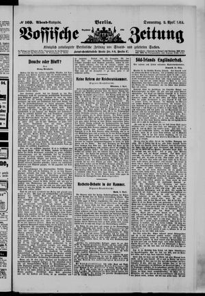 Vossische Zeitung on Apr 2, 1914
