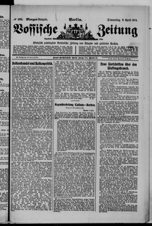Vossische Zeitung vom 09.04.1914