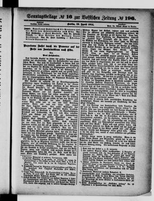 Vossische Zeitung vom 19.04.1914
