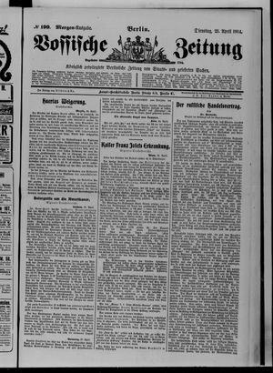 Vossische Zeitung on Apr 21, 1914