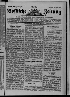 Vossische Zeitung vom 26.04.1914