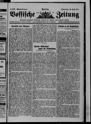 Vossische Zeitung on Apr 30, 1914