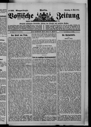 Vossische Zeitung vom 03.05.1914
