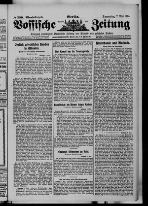 Vossische Zeitung on May 7, 1914