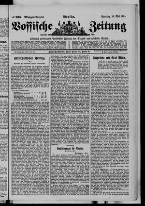 Vossische Zeitung on May 10, 1914