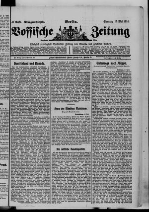 Vossische Zeitung vom 17.05.1914