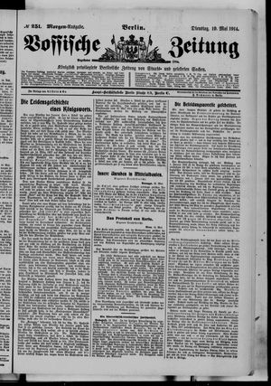 Vossische Zeitung vom 19.05.1914