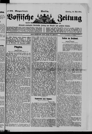 Vossische Zeitung on May 31, 1914
