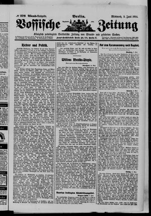 Vossische Zeitung vom 03.06.1914