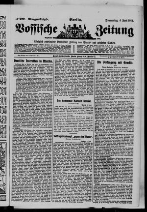 Vossische Zeitung on Jun 4, 1914