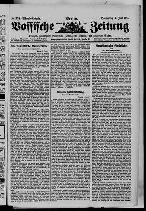 Vossische Zeitung on Jun 4, 1914