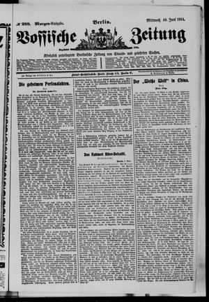 Vossische Zeitung on Jun 10, 1914