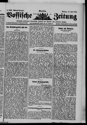 Vossische Zeitung vom 15.06.1914