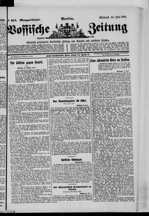 Vossische Zeitung vom 24.06.1914