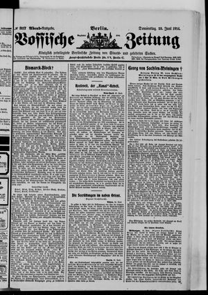 Vossische Zeitung on Jun 25, 1914
