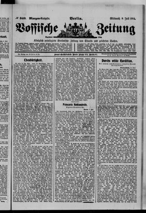Vossische Zeitung on Jul 8, 1914