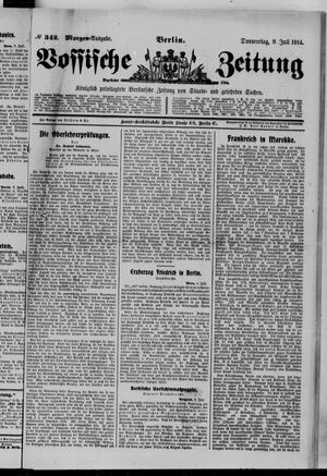 Vossische Zeitung vom 09.07.1914