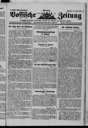 Vossische Zeitung vom 10.07.1914