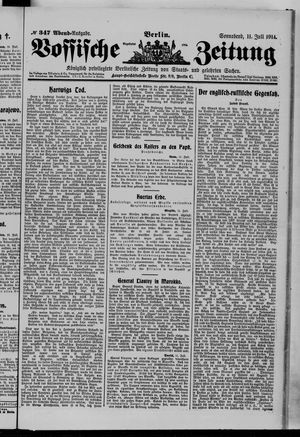 Vossische Zeitung vom 11.07.1914