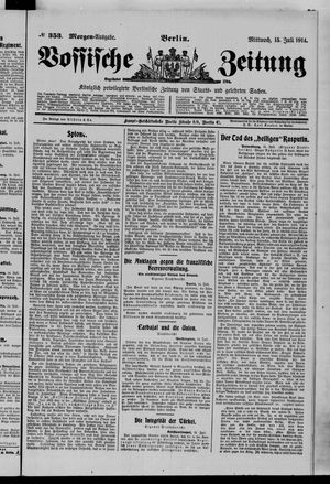 Vossische Zeitung vom 15.07.1914