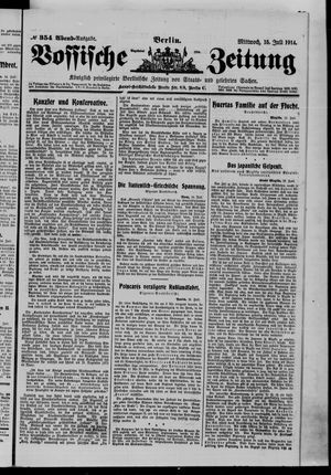 Vossische Zeitung vom 15.07.1914