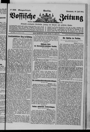 Vossische Zeitung on Jul 18, 1914