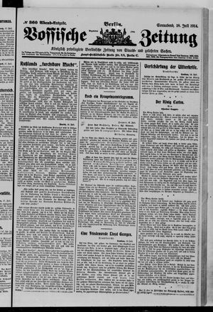 Vossische Zeitung vom 18.07.1914