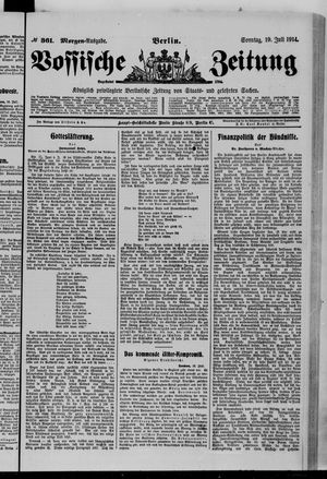 Vossische Zeitung vom 19.07.1914