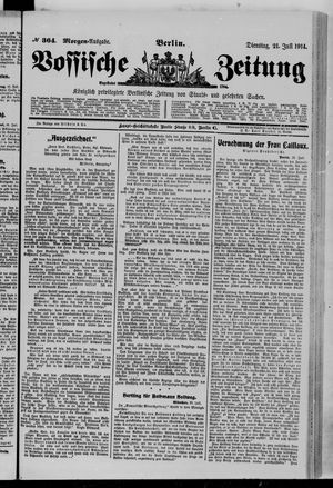 Vossische Zeitung vom 21.07.1914