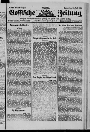 Vossische Zeitung on Jul 23, 1914