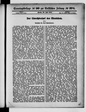 Vossische Zeitung on Jul 26, 1914