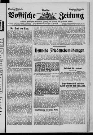 Vossische Zeitung on Jul 27, 1914
