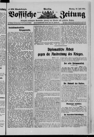 Vossische Zeitung on Jul 27, 1914