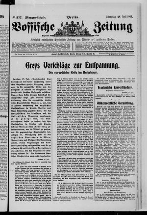 Vossische Zeitung vom 28.07.1914