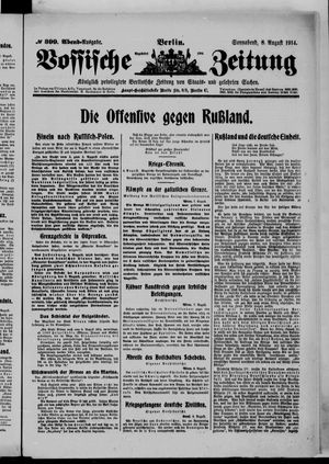 Vossische Zeitung vom 08.08.1914
